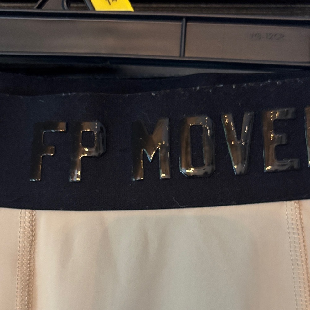 Free People Cream High-Rise Leggings with Branded Waistband - Picture 4 of 5